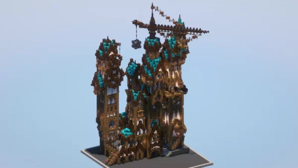 Cyan Steampunk Mansion